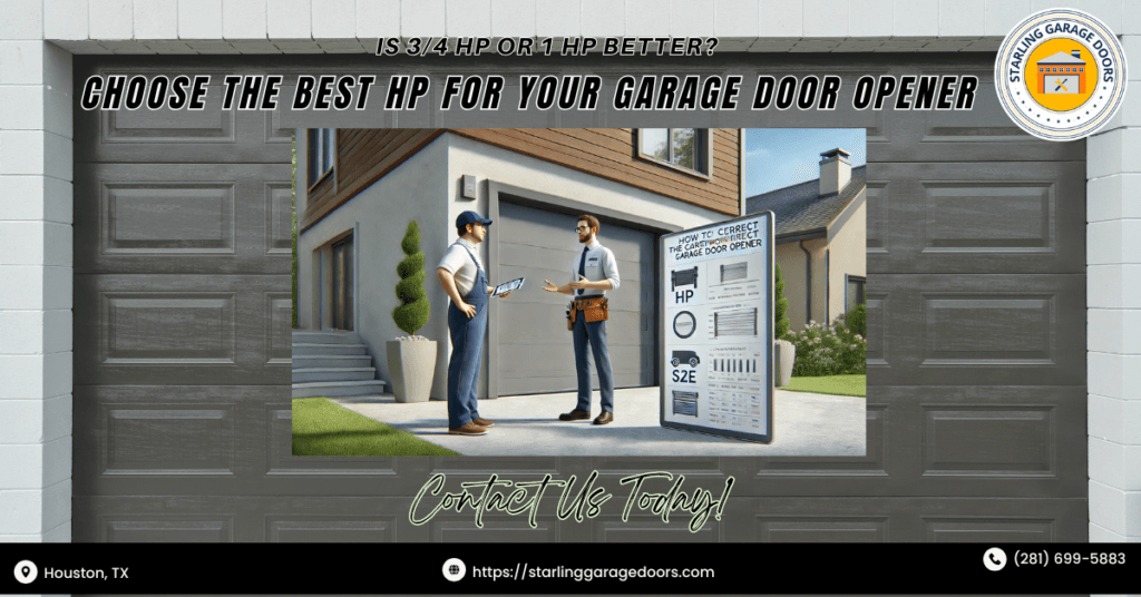 Is 3/4 HP or 1 HP Better? Choose the Best HP for Your Garage Door Opener 5 Starling Garage Doors 3
