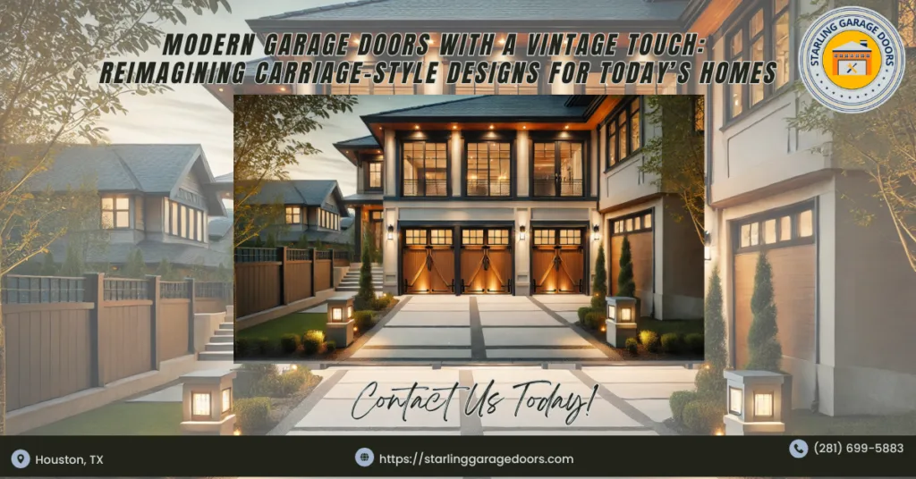 Modern Garage Doors with a Vintage Touch: Reimagining Carriage-Style Designs for Today’s Homes 1 Starling Garage Doors 2