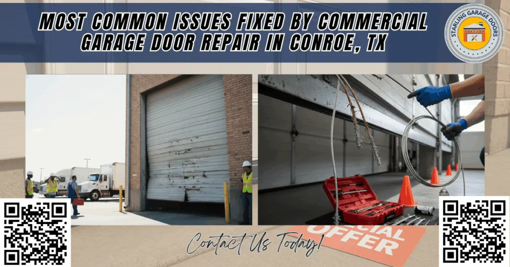 Most Common Issues Fixed by Commercial Garage Door Repair in Conroe, TX - Starling Garage Doors