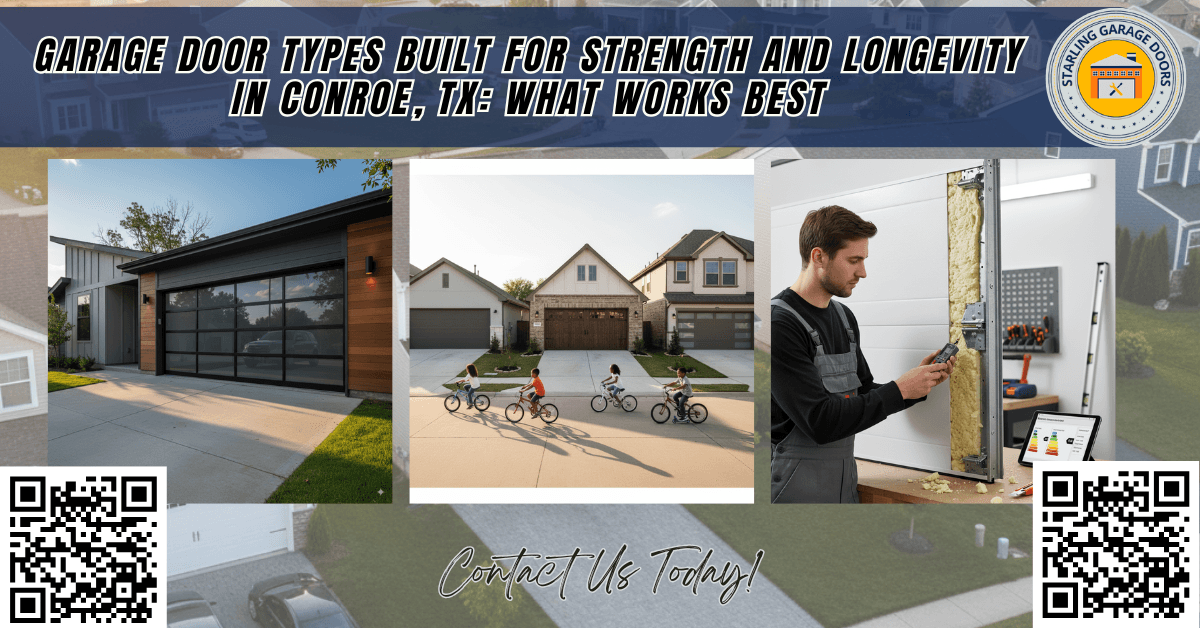 Garage Door Types Built for Strength and Longevity in Conroe, TX: What Works Best 3 Garage Door Types Built for Strength and Longevity in Conroe, TX: What Works Best